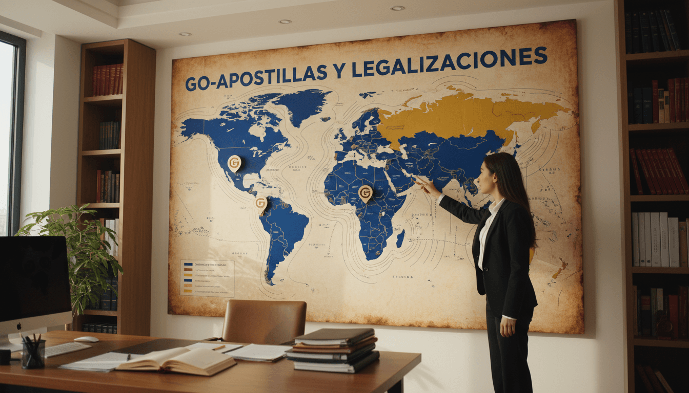 Mapa mundial de cobertura de servicios de legalización