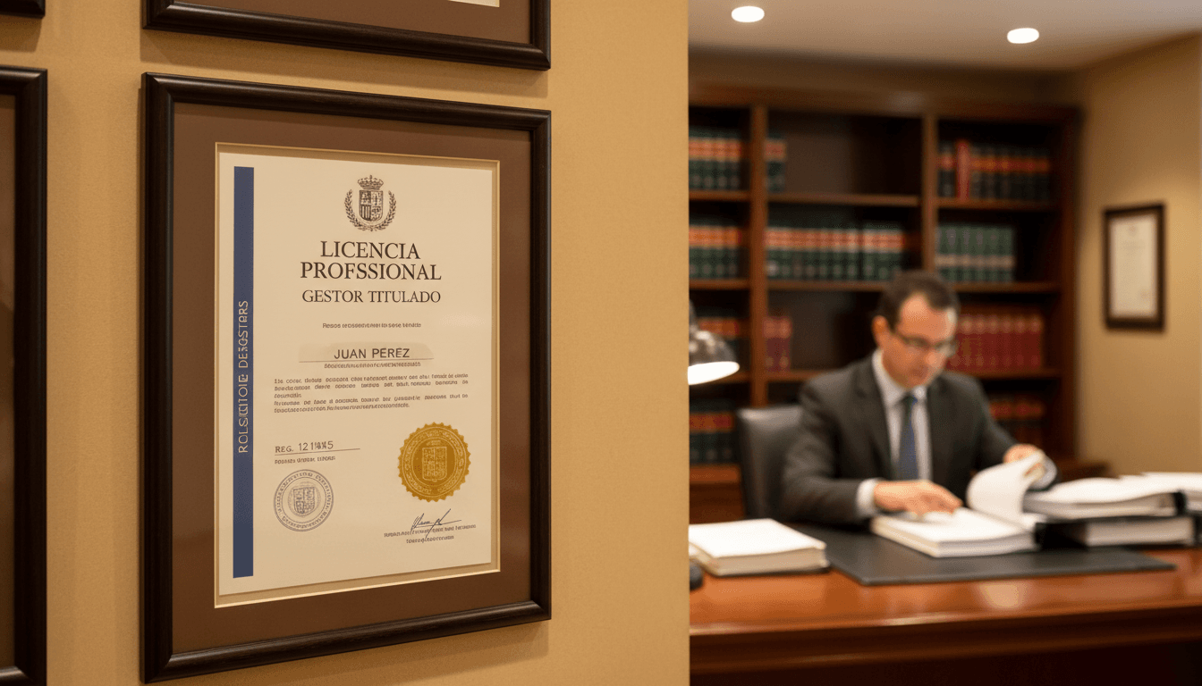 Credenciales y registro oficial de Gestoría Colegiada