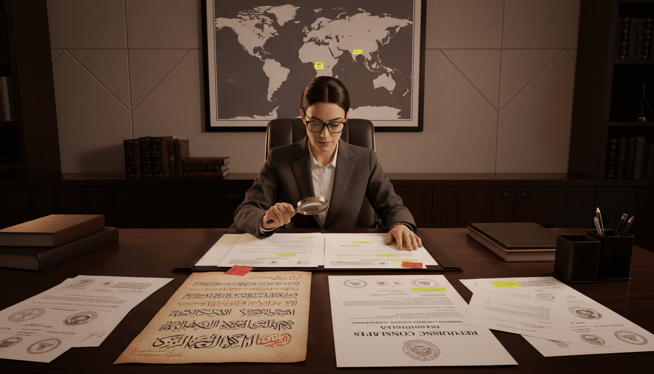 Documentación consular de Emiratos y Arabia Saudí siendo procesada